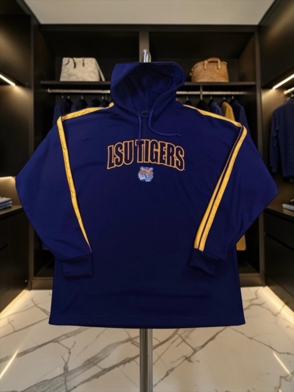 LSU Tigers Navy and Gold Men's Hoodie - Picture 1 of 2